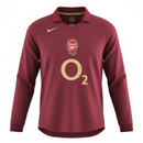 Camisa Arsenal Home 05/06 Retrô Manga Longa - Vinho