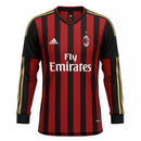Camisa Milan Home 13/14 Retrô Manga Longa - Vermelha e Preta